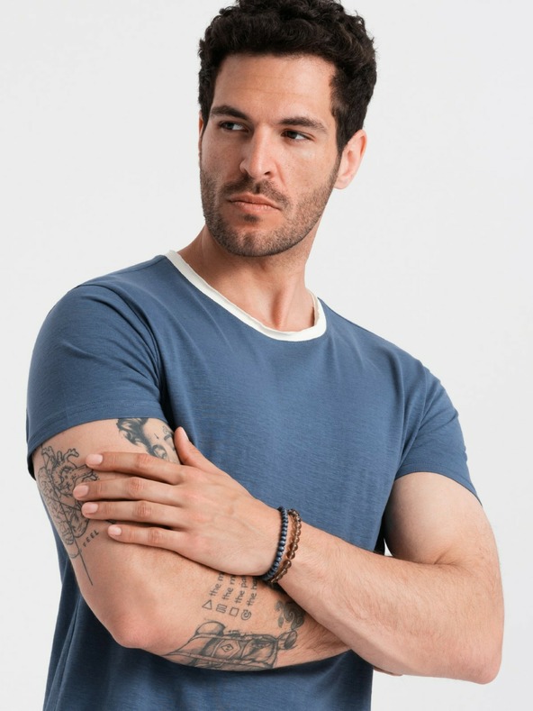 Ombre Clothing Tamnoplava muška majica Ombre Clothing