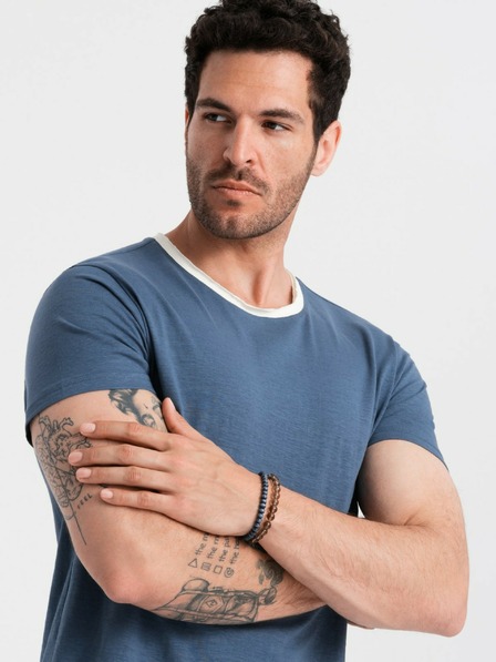 Ombre Clothing Tamnoplava muška majica Ombre Clothing