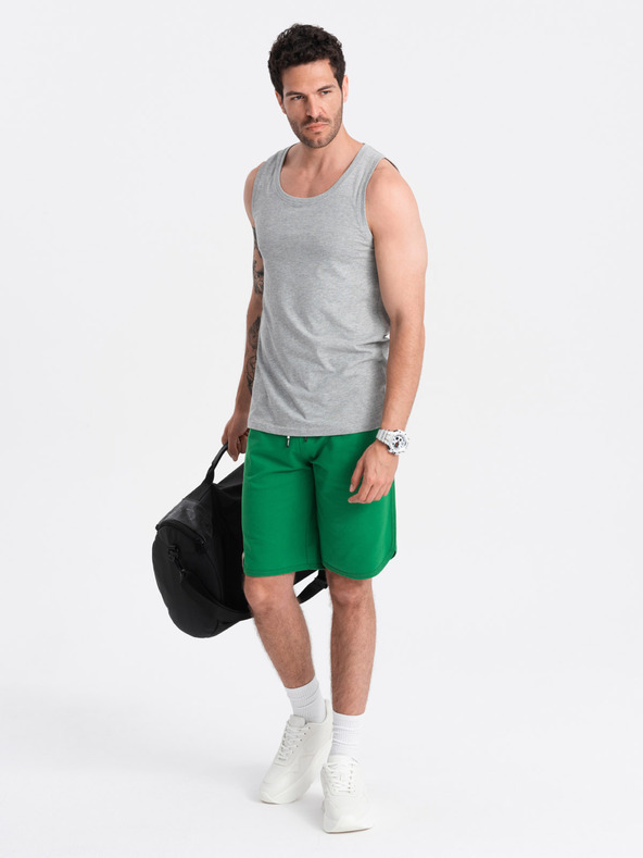 Ombre Clothing Siva muška pamučna osnovna majica bez rukava Ombre odjeća