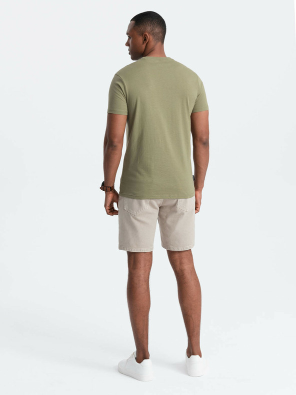 Ombre Clothing Zelena muška majica s printom Ombre Clothing