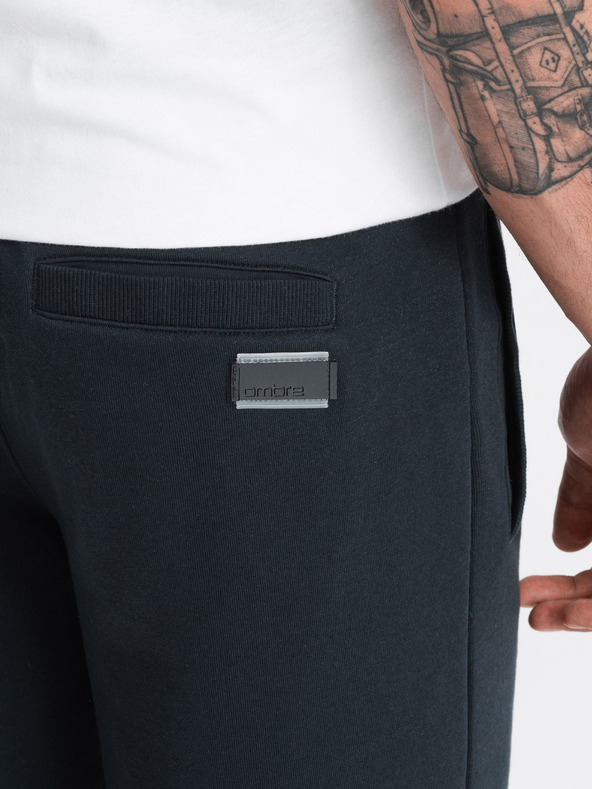 Ombre Clothing Crne muške osnovne trenirke Ombre Clothing