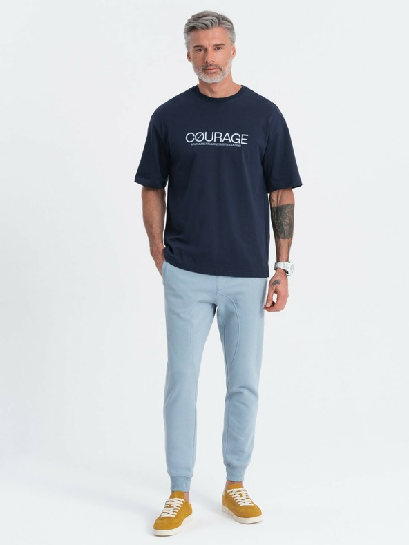 Ombre Clothing Plave muške trenirke Ombre Clothing