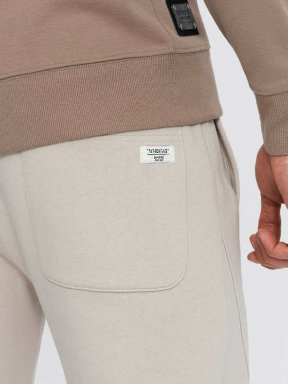 Ombre Clothing Bež muške trenirke Ombre Clothing