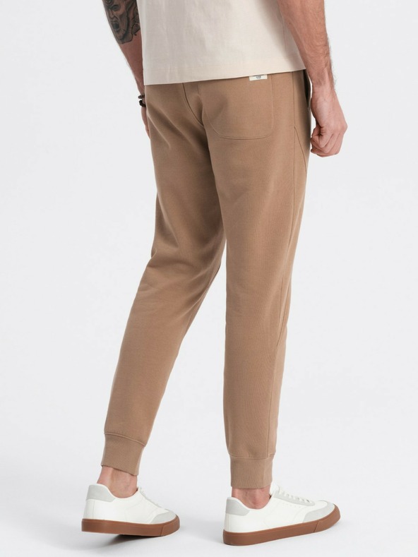 Ombre Clothing Smeđe muške trenirke Ombre Clothing