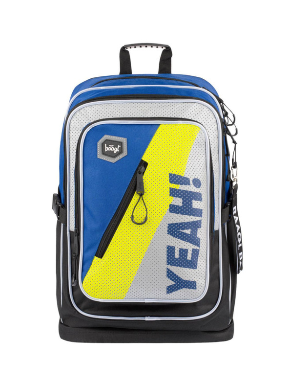 BAAGL  Plavi školski ruksak cubic neon Baagl