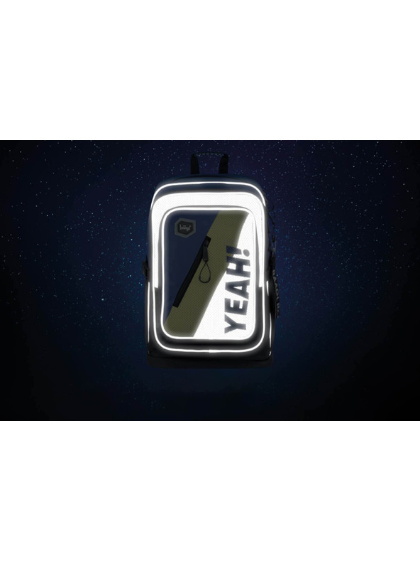 BAAGL  Plavi školski ruksak cubic neon Baagl