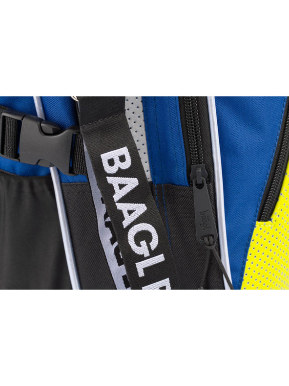 BAAGL  Plavi školski ruksak cubic neon Baagl