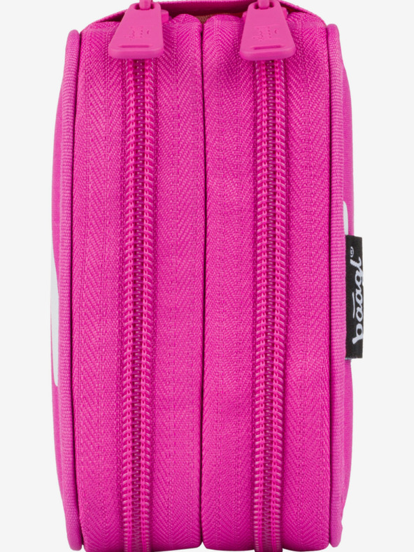 BAAGL  Ružičasta školska pernica dvokatna logo pink Baagl