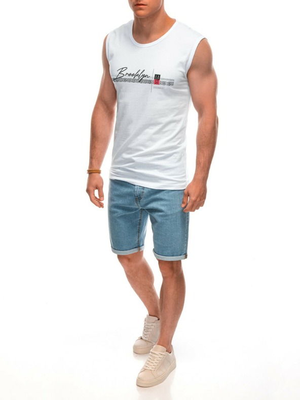 Edoti Muške bokserice s printom - bijele EDOTI