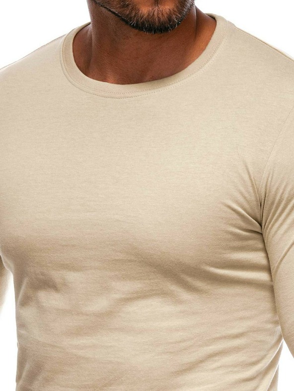 Edoti Bež muška majica dugih rukava Edoti