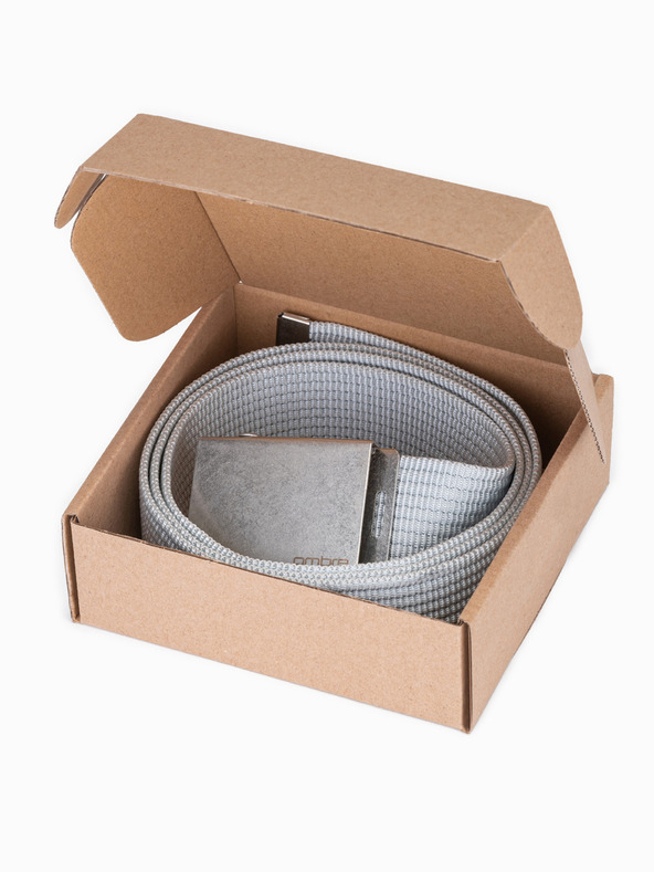 Ombre Clothing Muški platneni remen - siva A029 Ombre odjeća