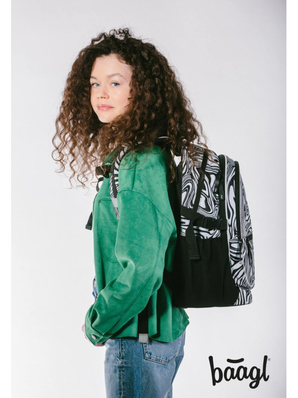 BAAGL  Crni školski ruksak Baagl Core Mixture