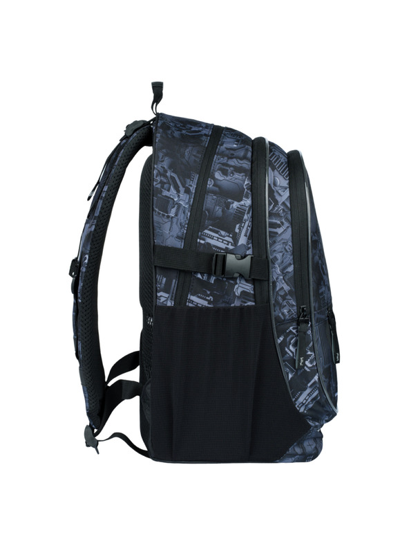 BAAGL  Baagl Core Technic sivi školski ruksak