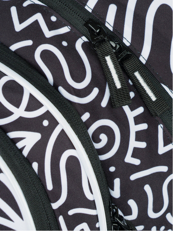 BAAGL  Crni školski set s uzorkom - ruksak, pernica, torba Baagl Core Element