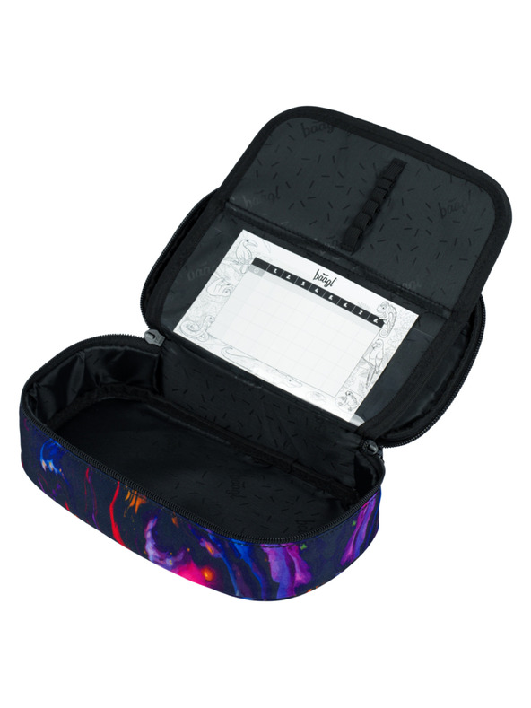 BAAGL  Ljubičasti školski set - ruksak, pernica, torba Baagl Core Marble