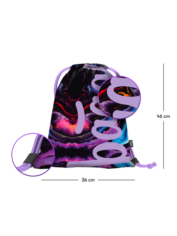 BAAGL  Ljubičasti školski set - ruksak, pernica, torba Baagl Core Marble