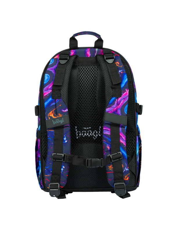 BAAGL  Ljubičasti školski set - ruksak, pernica, torba Baagl Core Marble