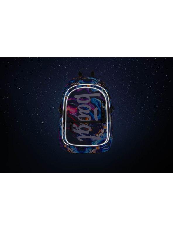 BAAGL  Ljubičasti školski set - ruksak, pernica, torba Baagl Core Marble