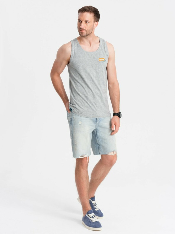 Ombre Clothing Summer Vibe muška pamučna majica bez rukava s Ombre Clothing printom
