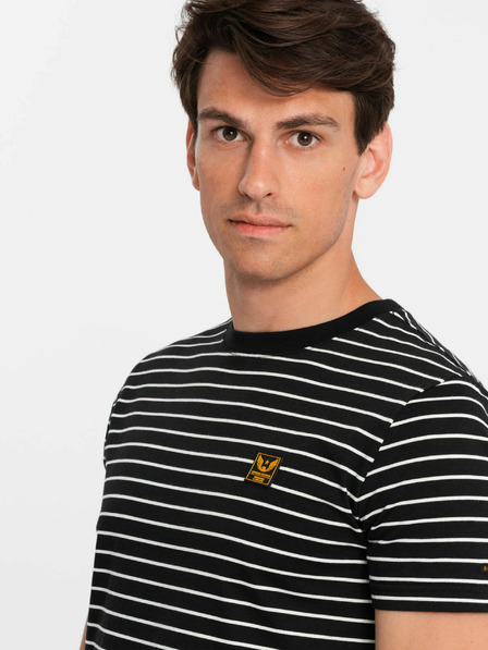 Ombre Clothing Muška prugasta majica s flasterom Ombre Clothing