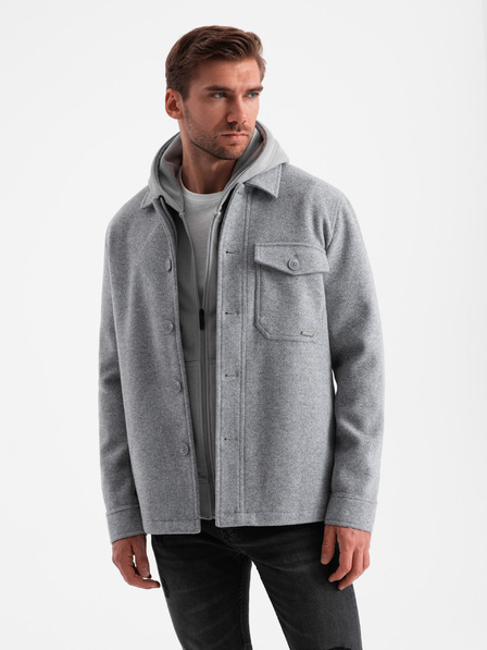 Ombre Clothing Muška lagana jakna od flisa Ombre odjeća V2 OM-JANP-0199