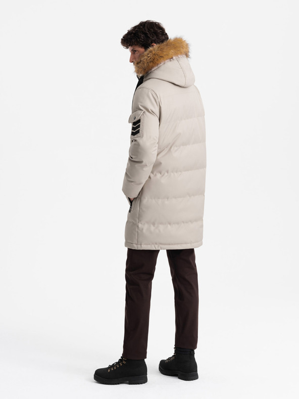 Ombre Clothing Ombre Clothing muška parka jakna s dugom kapuljačom