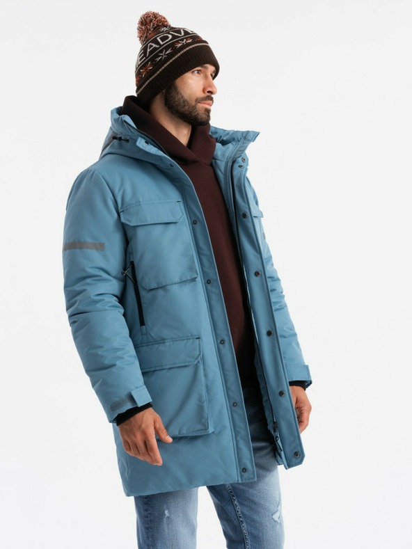 Ombre Clothing Muška izolirana duga jakna Ombre Clothing