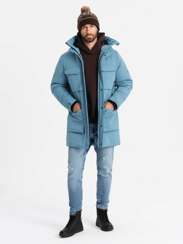 Ombre Clothing Muška izolirana duga jakna Ombre Clothing