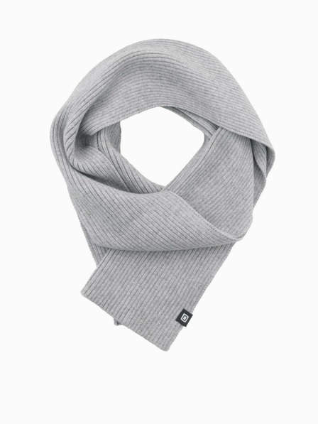 Ombre Clothing Siva Ombre odjeća, jednobojni rebrasti pleteni šal