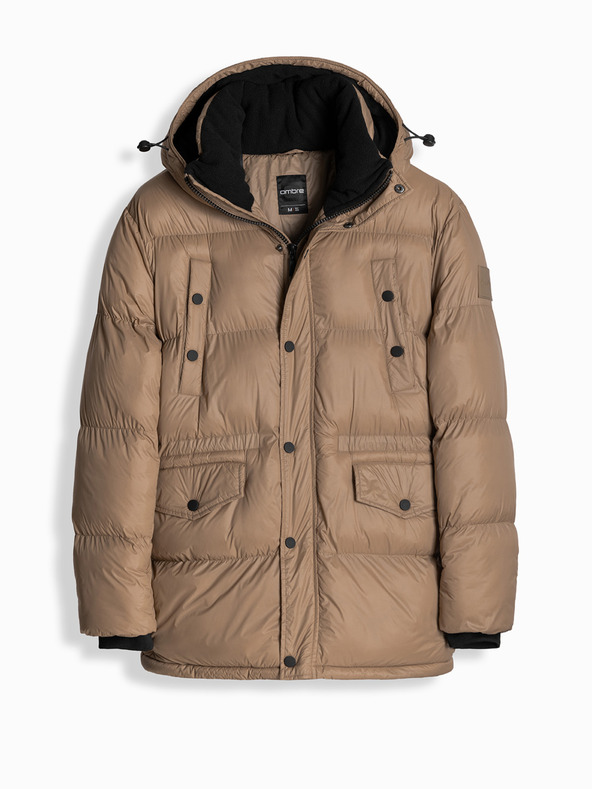 Ombre Clothing Muška duga jakna s džepovima Ombre Clothing