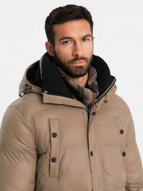 Ombre Clothing Muška duga jakna s džepovima Ombre Clothing