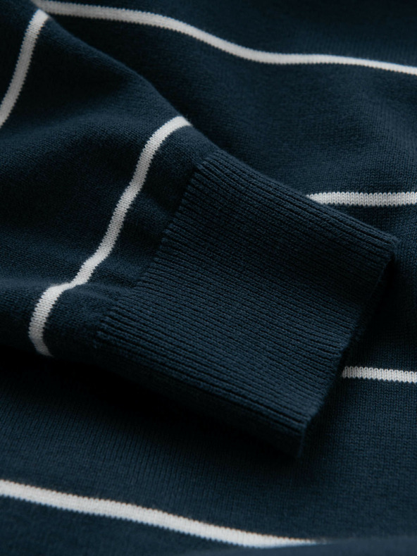 Ombre Clothing Muški ležerni pulover s vodoravnim prugama tamnoplava Ombre odjeća