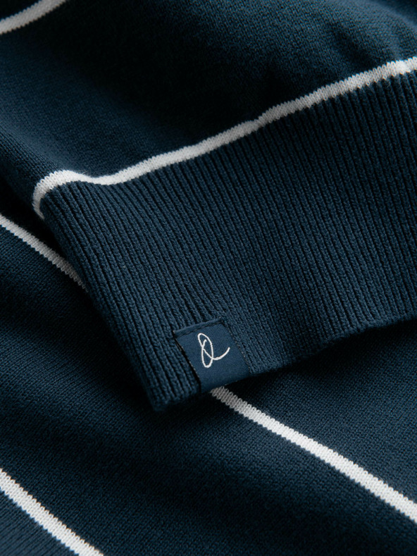 Ombre Clothing Muški ležerni pulover s vodoravnim prugama tamnoplava Ombre odjeća