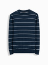 Ombre Clothing Muški ležerni pulover s vodoravnim prugama tamnoplava Ombre odjeća