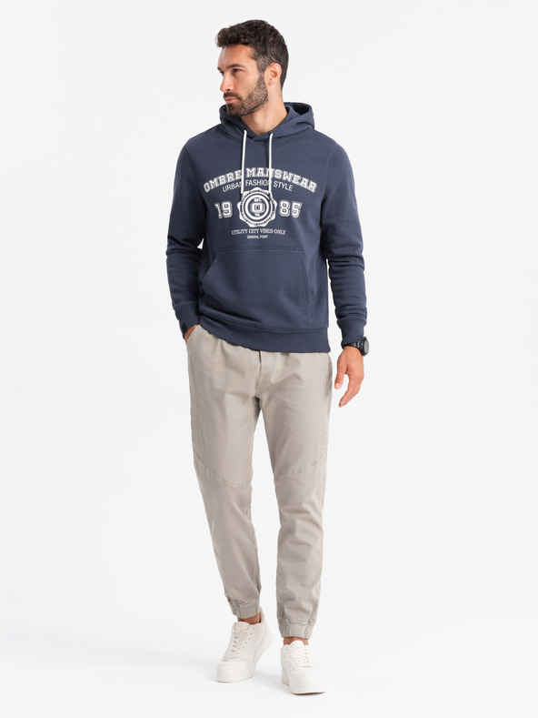 Ombre Clothing Sive Ombre Clothing nabrane pletene trenirke za muškarce