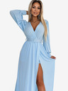 numoco FIORELLA Duga haljina sa širokim pojasom i dekolteom - svijetloplava Numoco