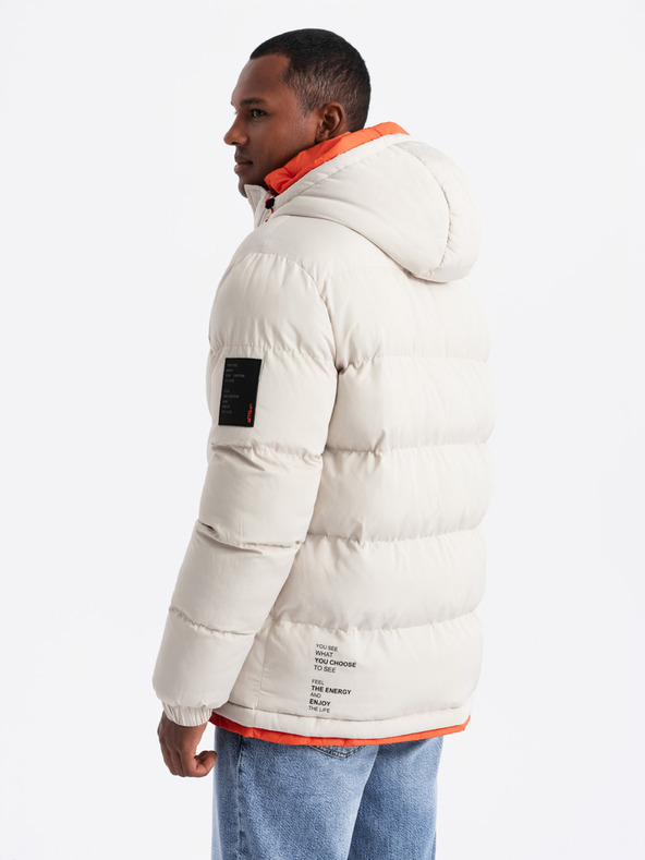 Ombre Clothing Muška sportska topla jakna s dvostrukom kapuljačom Ombre Clothing