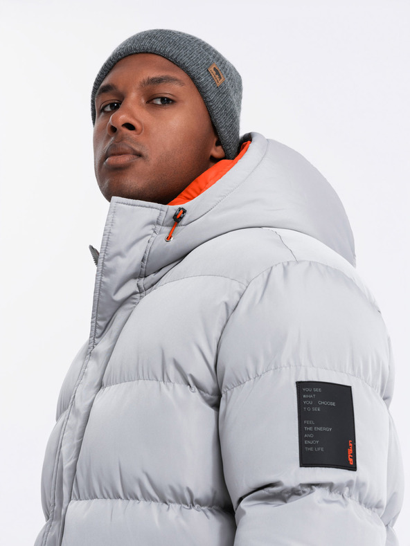 Ombre Clothing Muška sportska topla jakna s dvostrukom kapuljačom Ombre Clothing