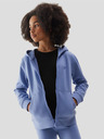 4F Trenirka za djevojčice, hoodie na patentni zatvarač s kapuljačom 4F - tamnoplava