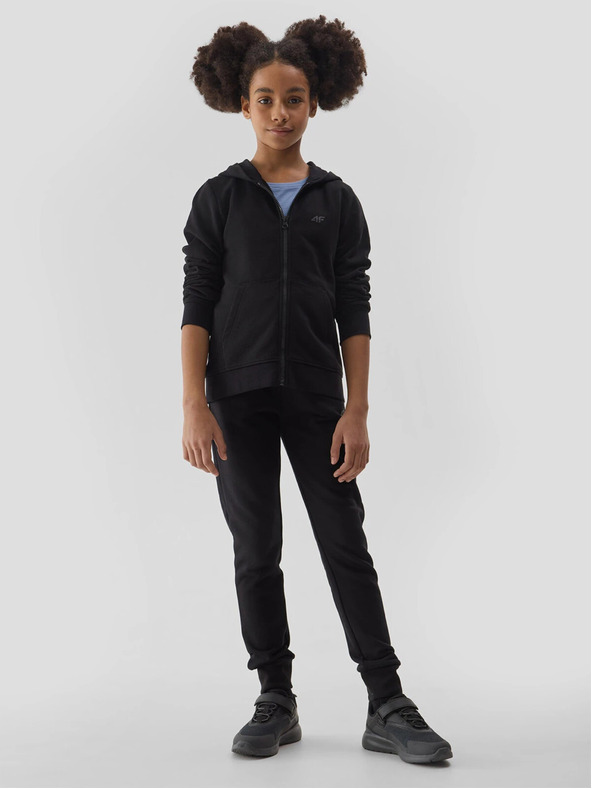 4F Trenirka za djevojčice, hoodie na patentni zatvarač s kapuljačom 4F