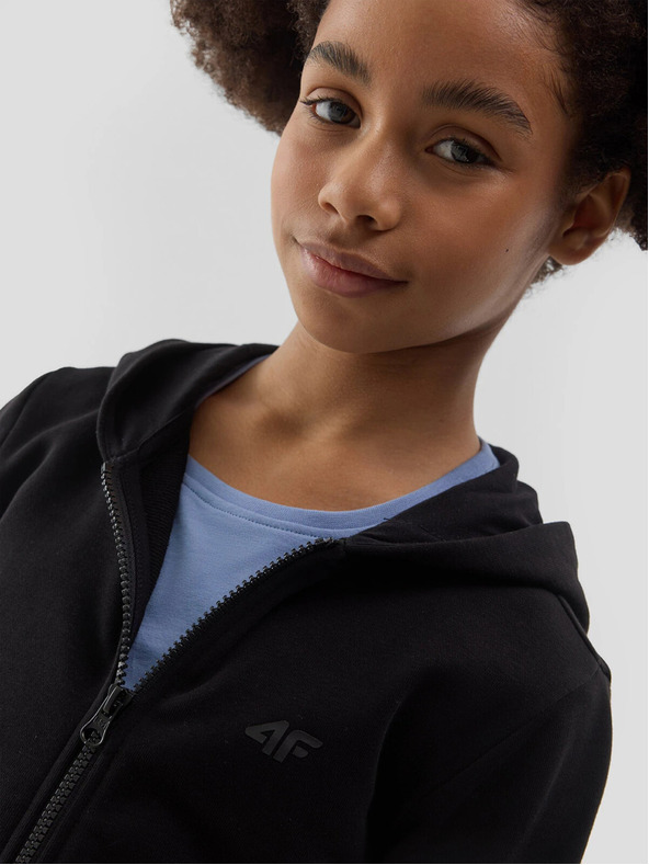 4F Trenirka za djevojčice, hoodie na patentni zatvarač s kapuljačom 4F
