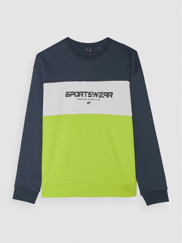 4F Trenerka za dječake bez kopčanja i bez kapuljače 4F