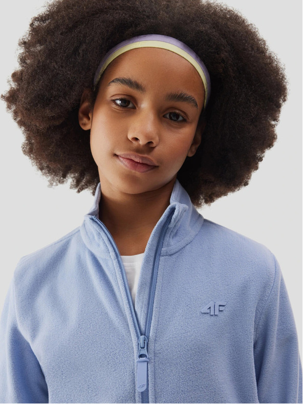 4F Flis za djevojčice s uobičajenim stojećim ovratnikom 4F