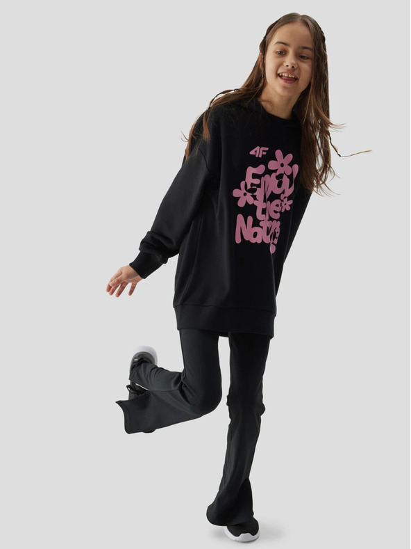 4F Majica za djevojčice bez kopčanja i s kapuljačom 4F