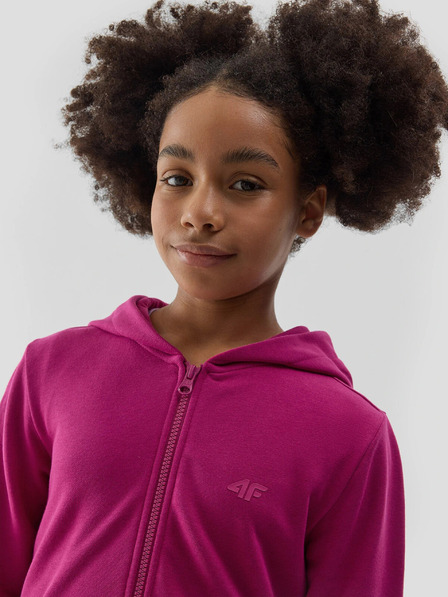 4F Trenirka za djevojčice, hoodie na patentni zatvarač s kapuljačom 4F