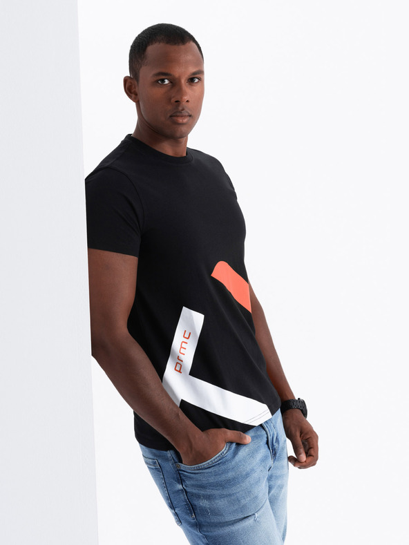 Ombre Clothing Muška pamučna majica s finim vezom Ombre Clothing