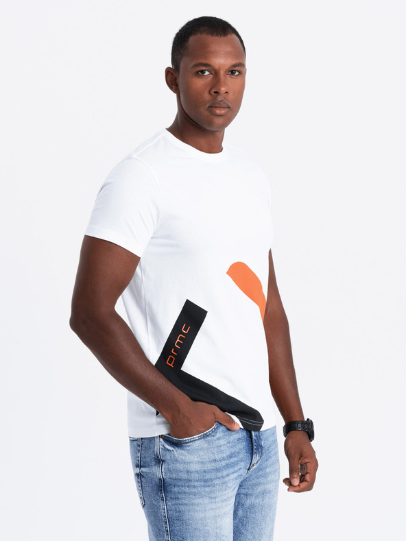 Ombre Clothing Muška pamučna majica s finim vezom Ombre Clothing