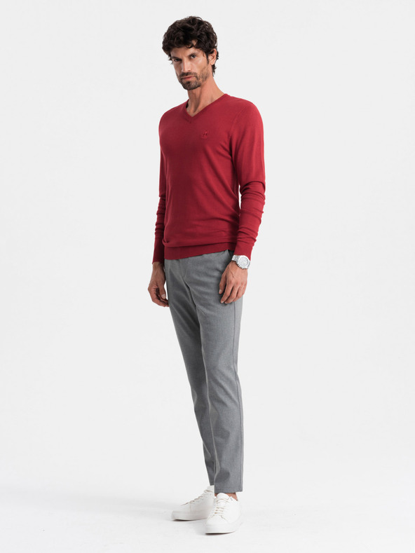 Ombre Clothing Elegantni muški pulover BASIC s V izrezom u Ombre Clothingu