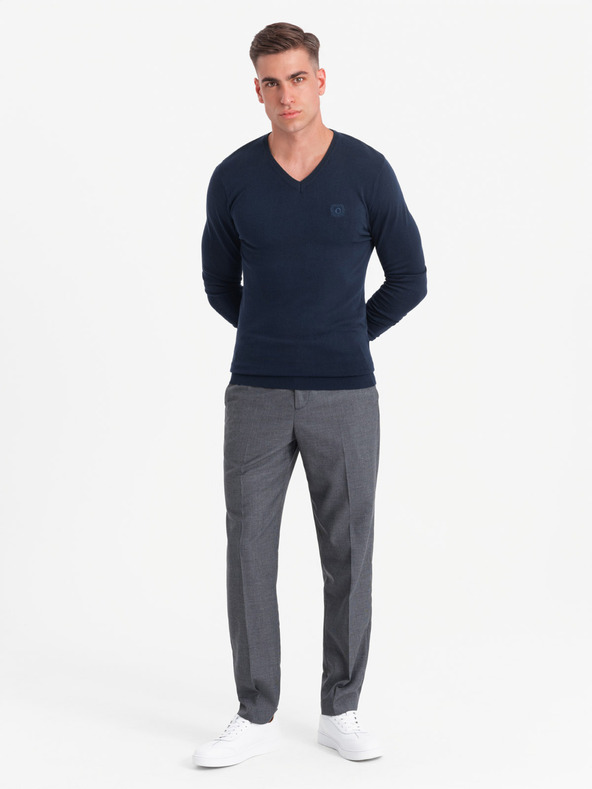 Ombre Clothing Elegantni muški pulover BASIC s V izrezom u Ombre Clothingu