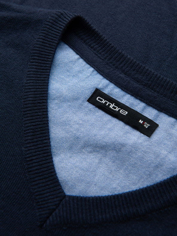 Ombre Clothing Elegantni muški pulover BASIC s V izrezom u Ombre Clothingu